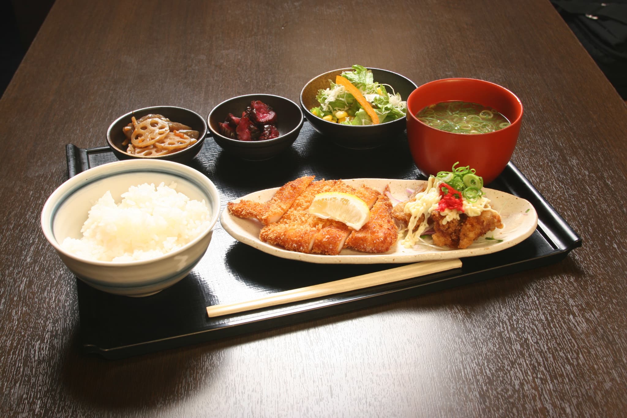 チキンカツぽん唐定食